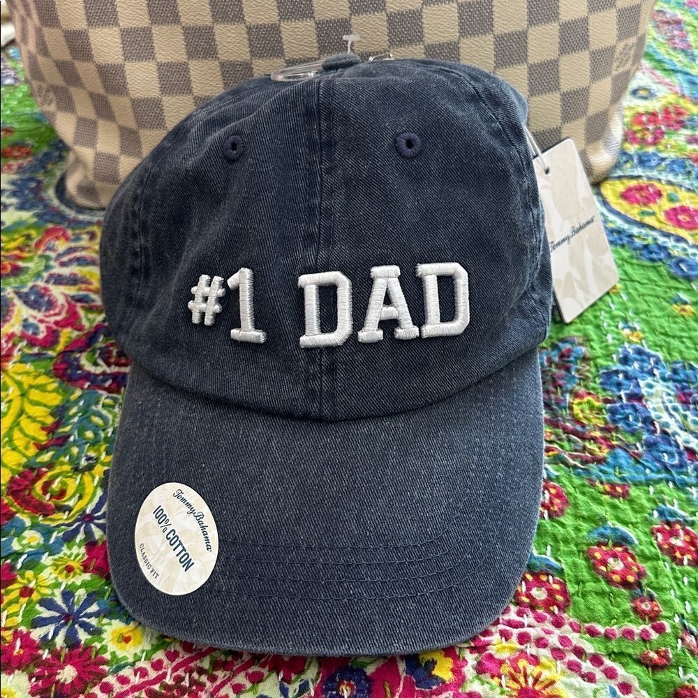 TOMMY BAHAMA #1 Dad Adjustable Baseball Cap Blue NEW Hat Casual Boating Beach